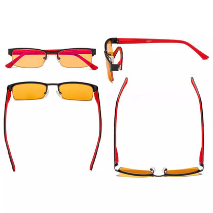 Orange Tinted Blue Light Blocking Reading Glasses Men Women