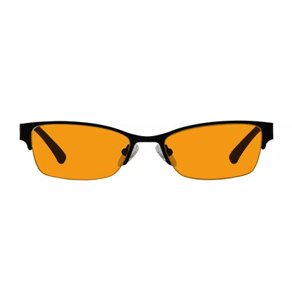 Half-Rim Orange Tinted Blue Light Blocking Reading Glasses Women