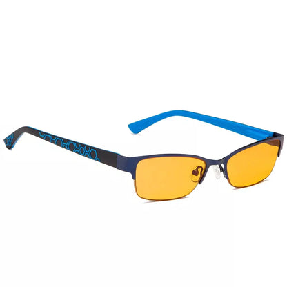 Half-Rim Orange Tinted Blue Light Blocking Reading Glasses Women