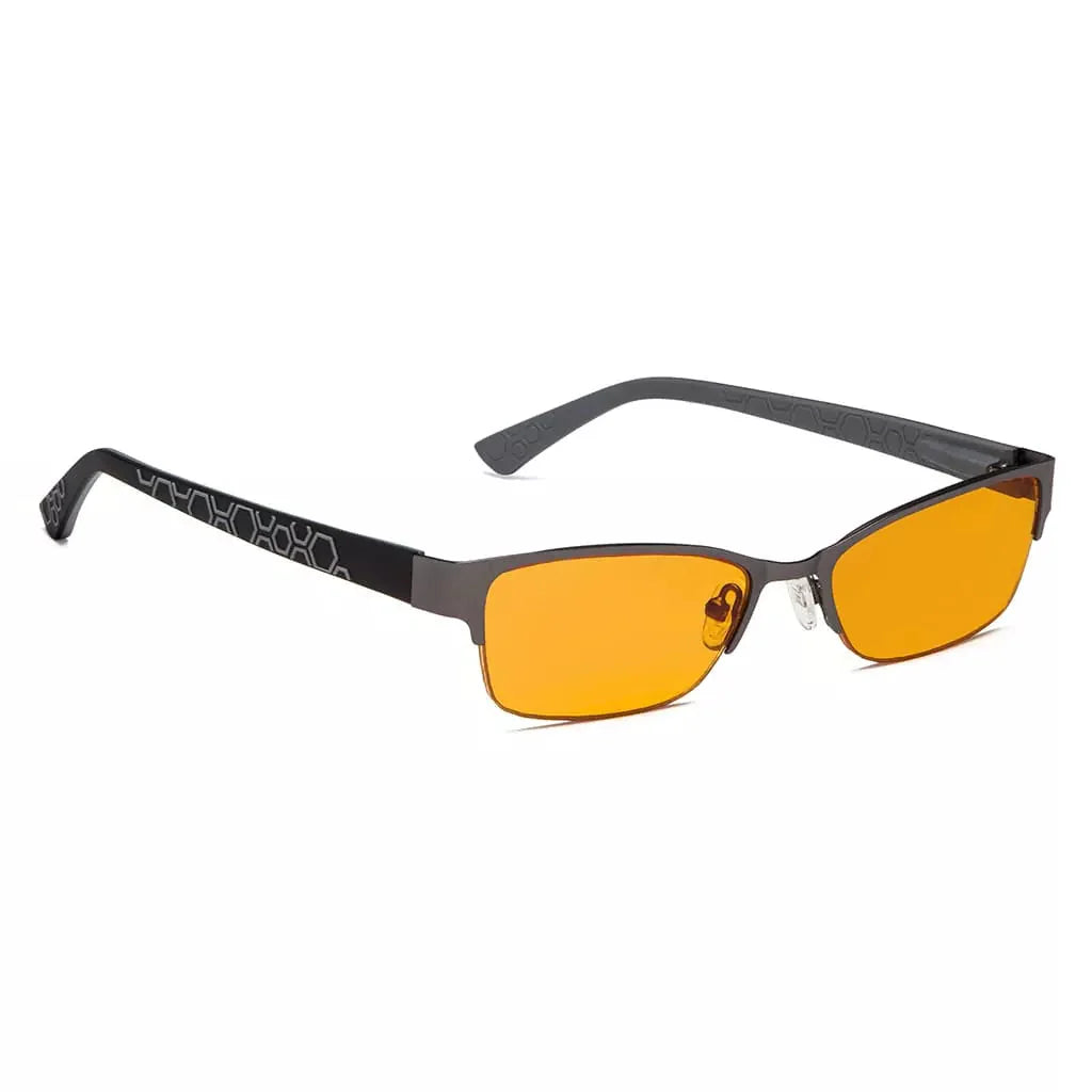 Half-Rim Orange Tinted Blue Light Blocking Reading Glasses Women