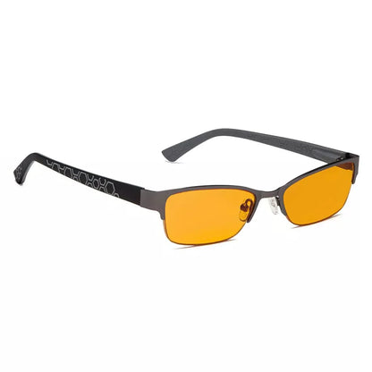 Half-Rim Orange Tinted Blue Light Blocking Reading Glasses Women