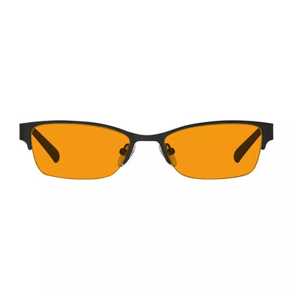 Half-Rim Orange Tinted Blue Light Blocking Reading Glasses Women