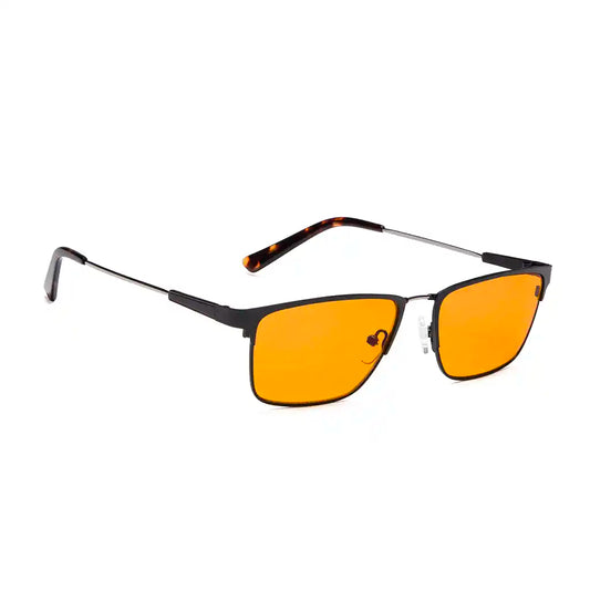 Titanium Orange Tinted Blue Light Blocking Reading Glasses for Men