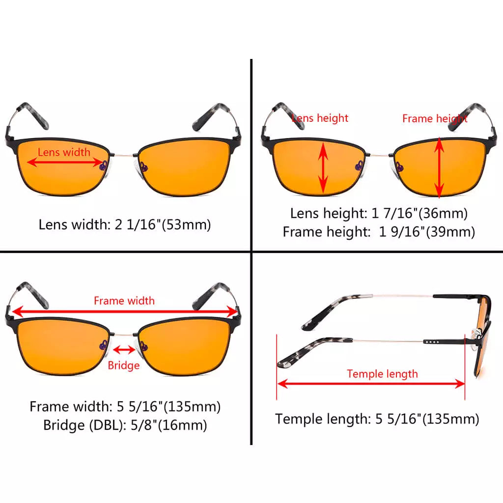 Titanium Blue Light Blocking Glasses Women Men