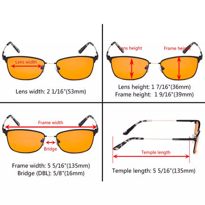 Titanium Blue Light Blocking Glasses Women Men