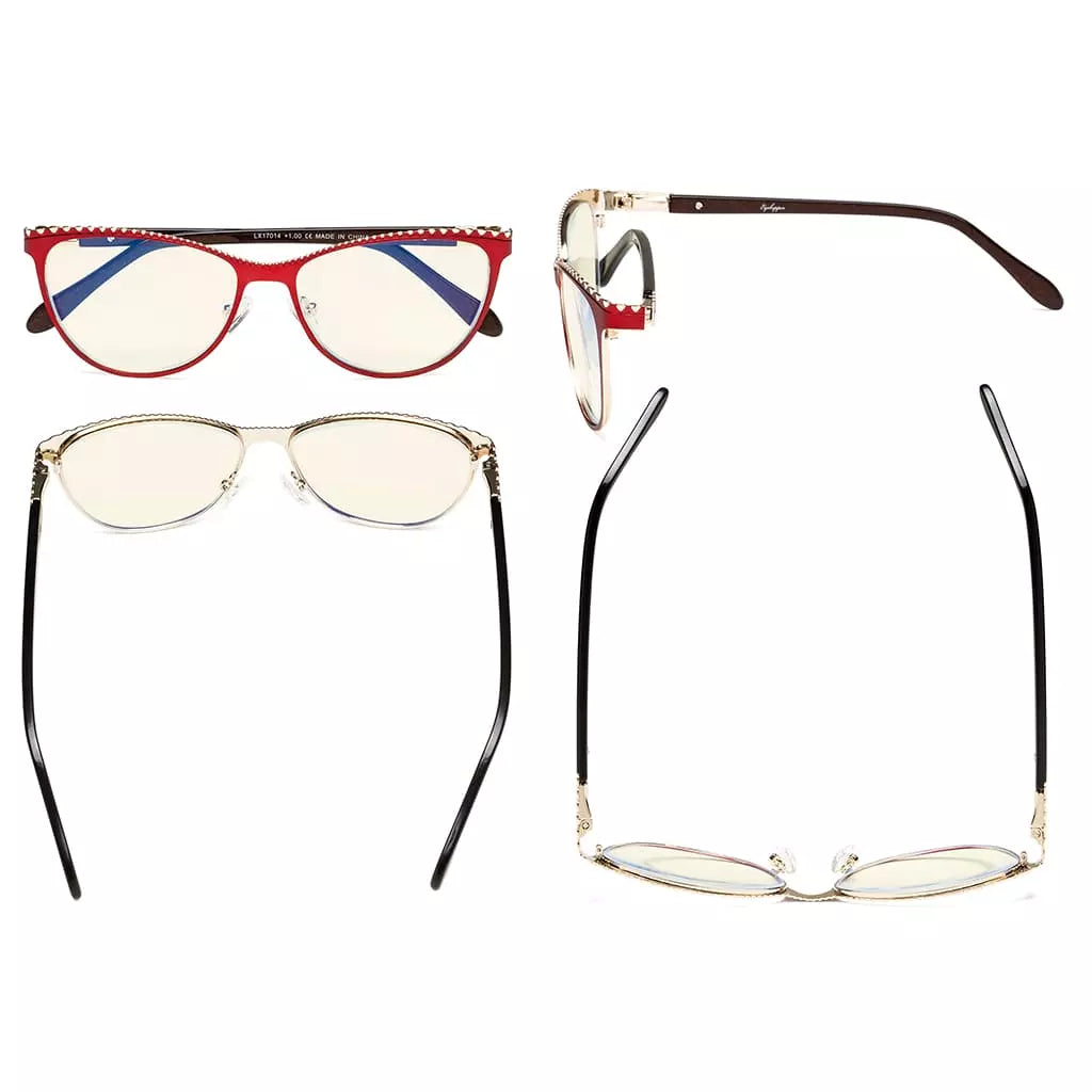 Cat-eye Blue Light Blocking Reading Glasses Women