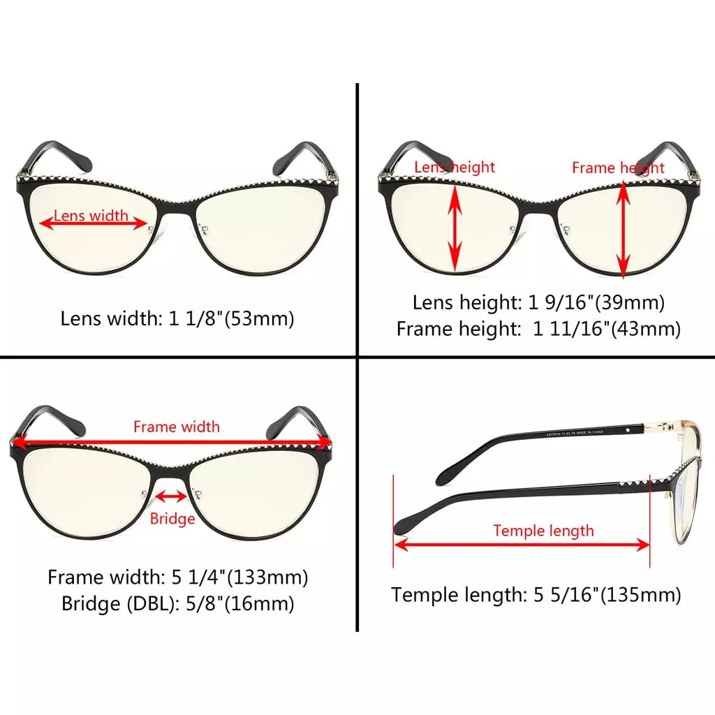 Cat-eye Blue Light Blocking Reading Glasses Women