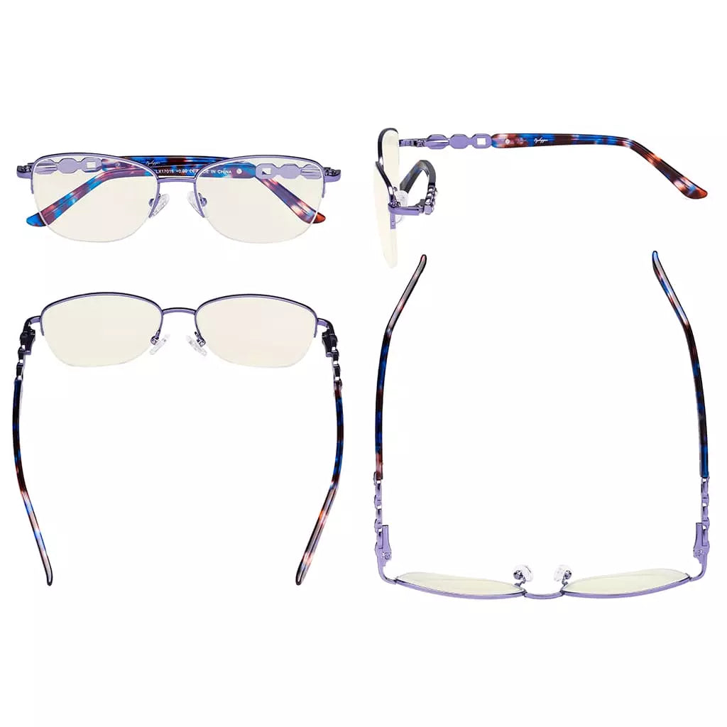 Half-Rim Blue Light Blocking Glasses Women