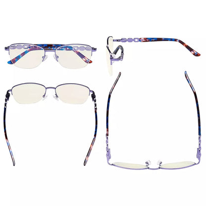 Half-Rim Blue Light Blocking Glasses Women