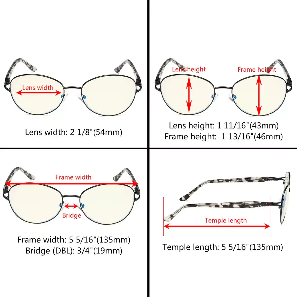 Cat-eye Blue Light Blocking Reading Glasses Women