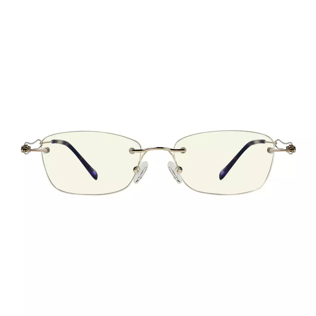 Rimless Blue Light Blocking Reading Glasses Women