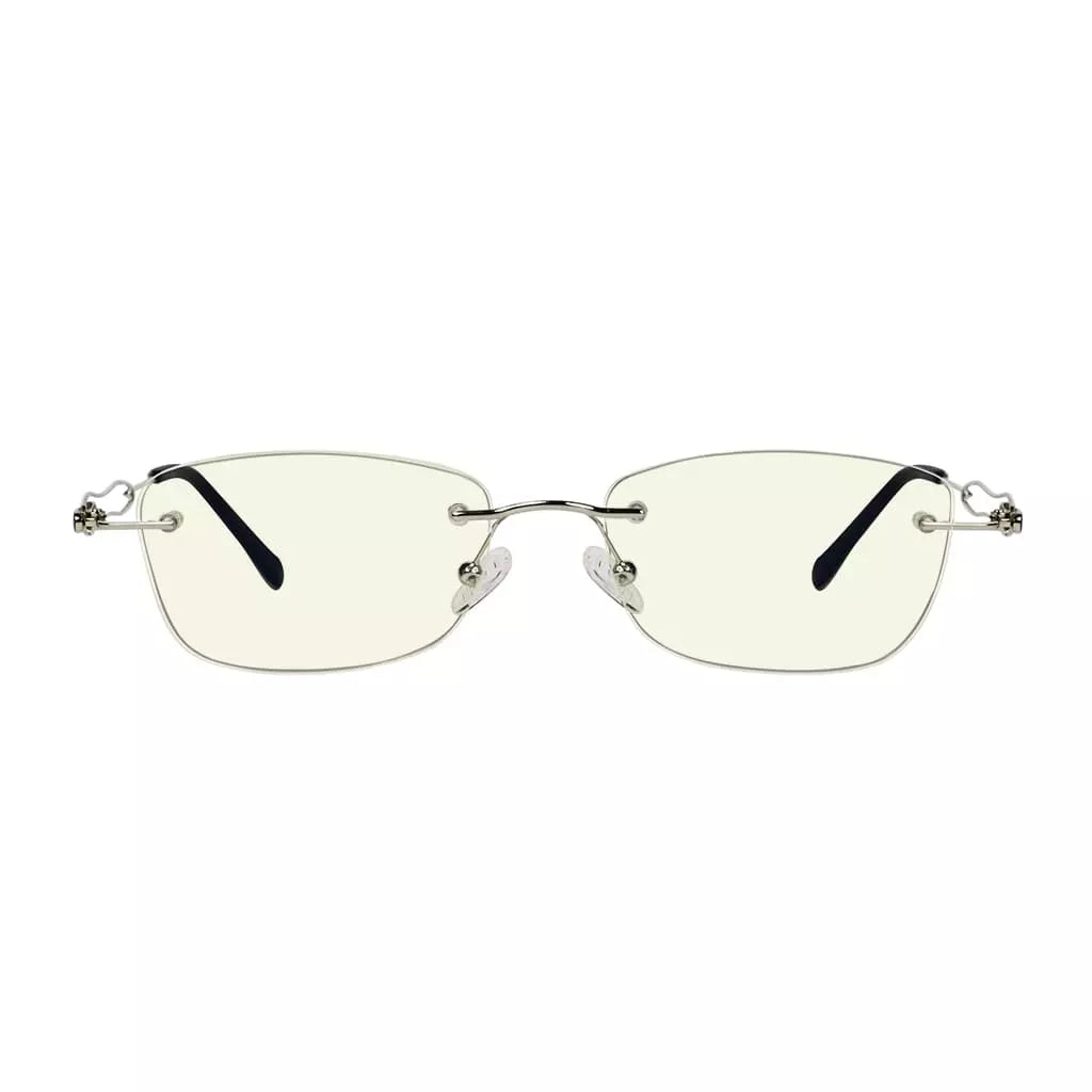 Rimless Blue Light Blocking Reading Glasses Women