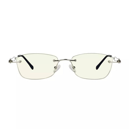 Rimless Blue Light Blocking Reading Glasses Women