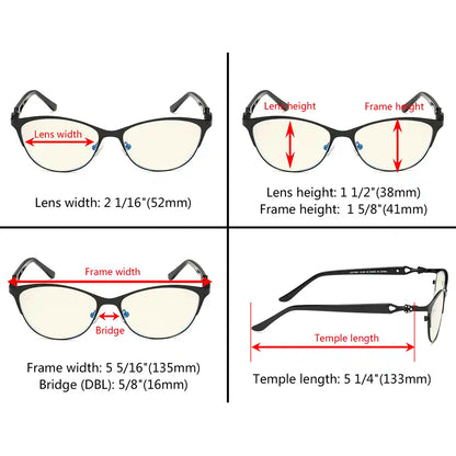 Cat-eye Blue Light Blocking Reading Glasses Women