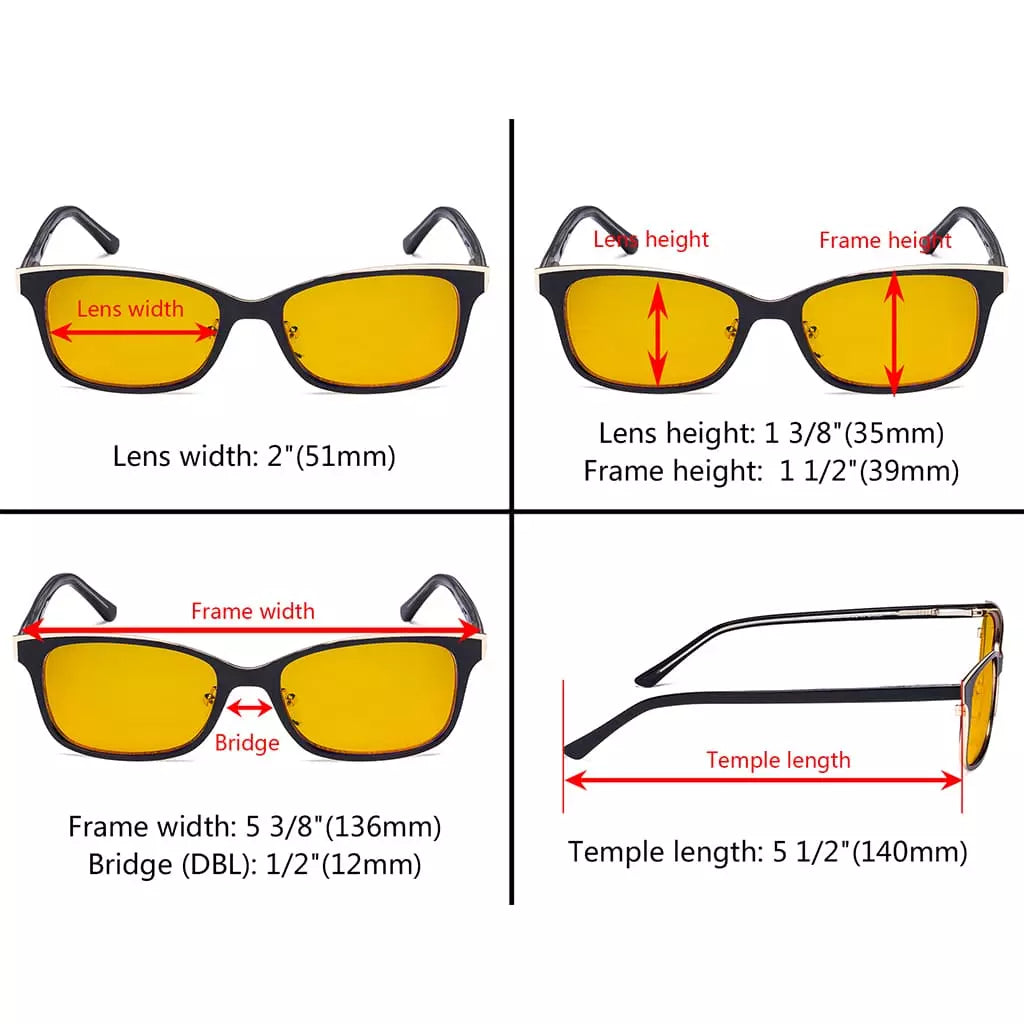Blue Light Blocking Glasses Amber Tinted Women