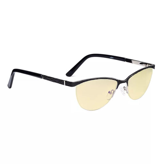 Semi Rimless Blue Light Blocking Glasses Yellow Tinted Women