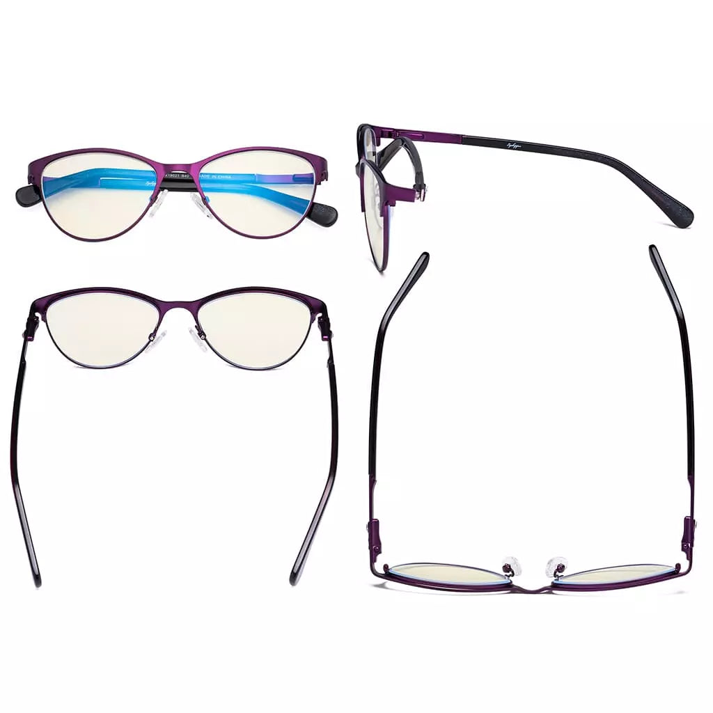 Blue Light Blocking Glasses Light Yellow Tinted Women