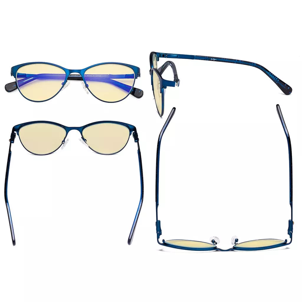 Blue Light Blocking Glasses Yellow Tinted Women