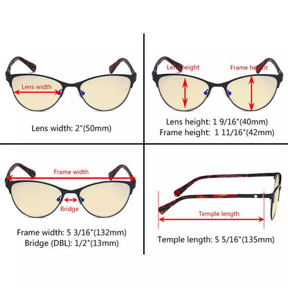 Blue Light Blocking Glasses Yellow Tinted Women