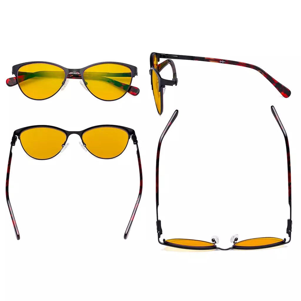 Blue Light Blocking Glasses Amber Tinted Women