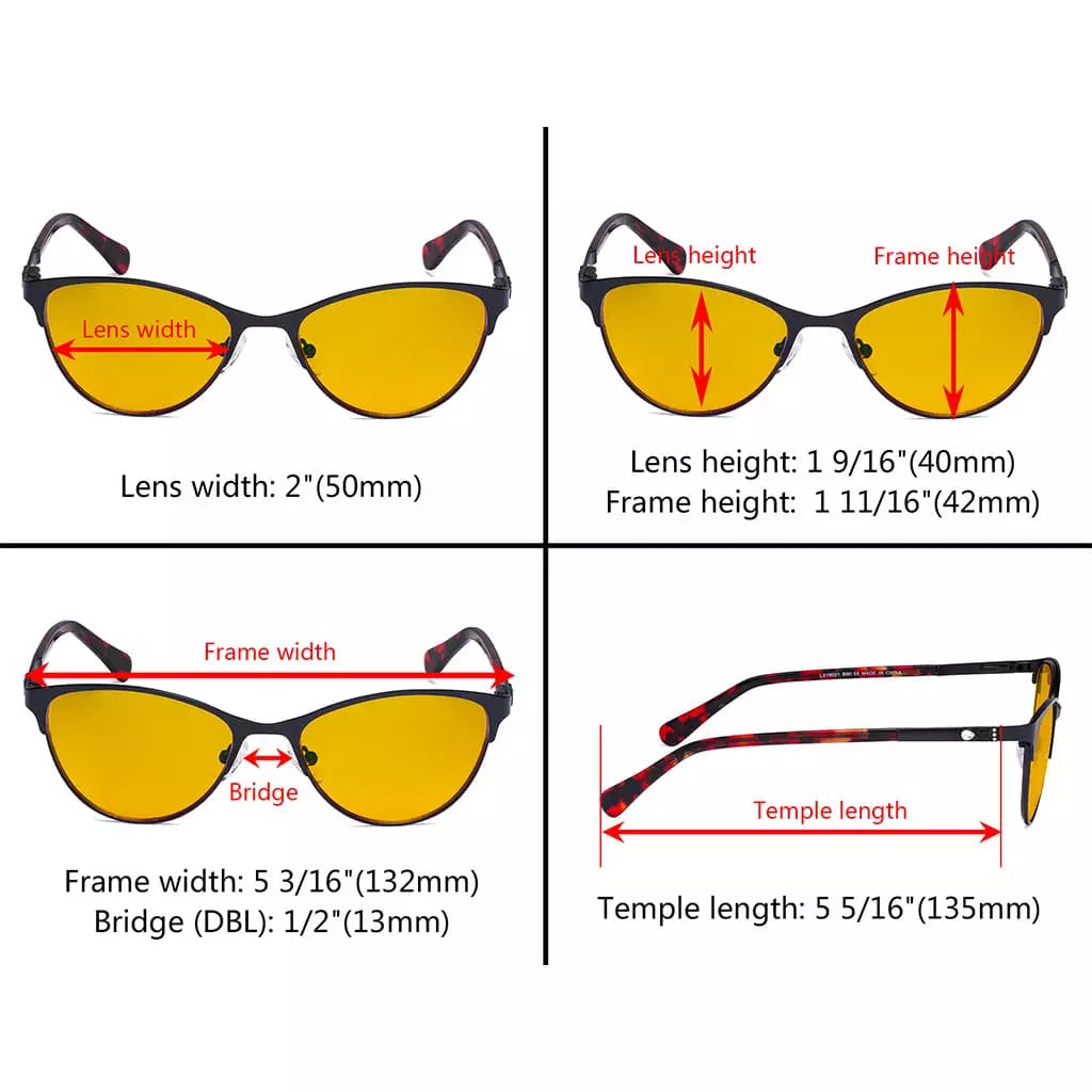Blue Light Blocking Glasses Amber Tinted Women