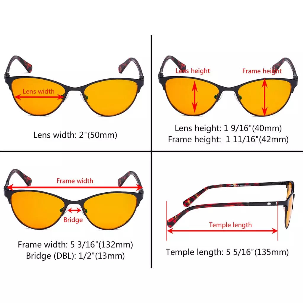 Blue Light Blocking Glasses Orange Tinted Women