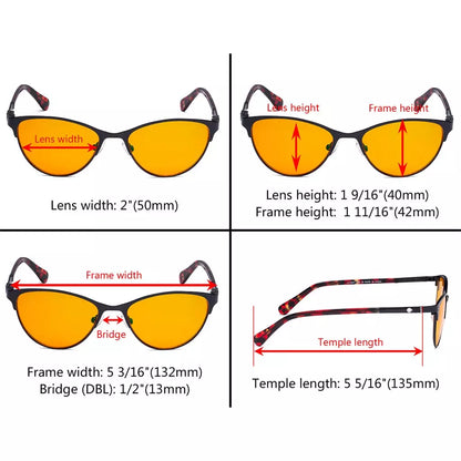 Blue Light Blocking Glasses Orange Tinted Women