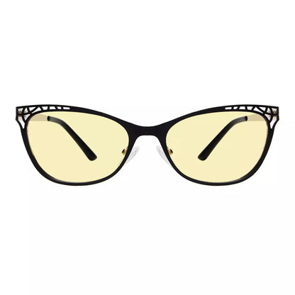 Cat-eye Blue Light Blocking Glasses Yellow Tinted Women