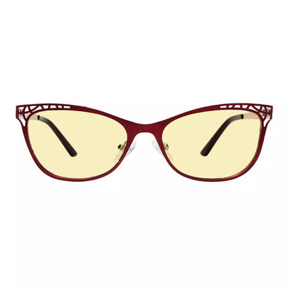 Cat-eye Blue Light Blocking Glasses Yellow Tinted Women