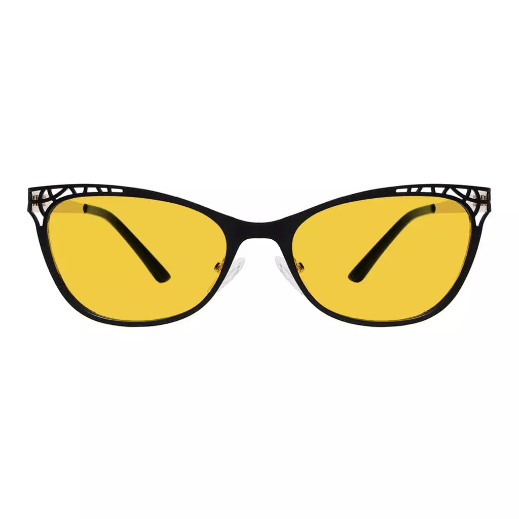 Cat-eye Blue Light Blocking Glasses Amber Tinted Women