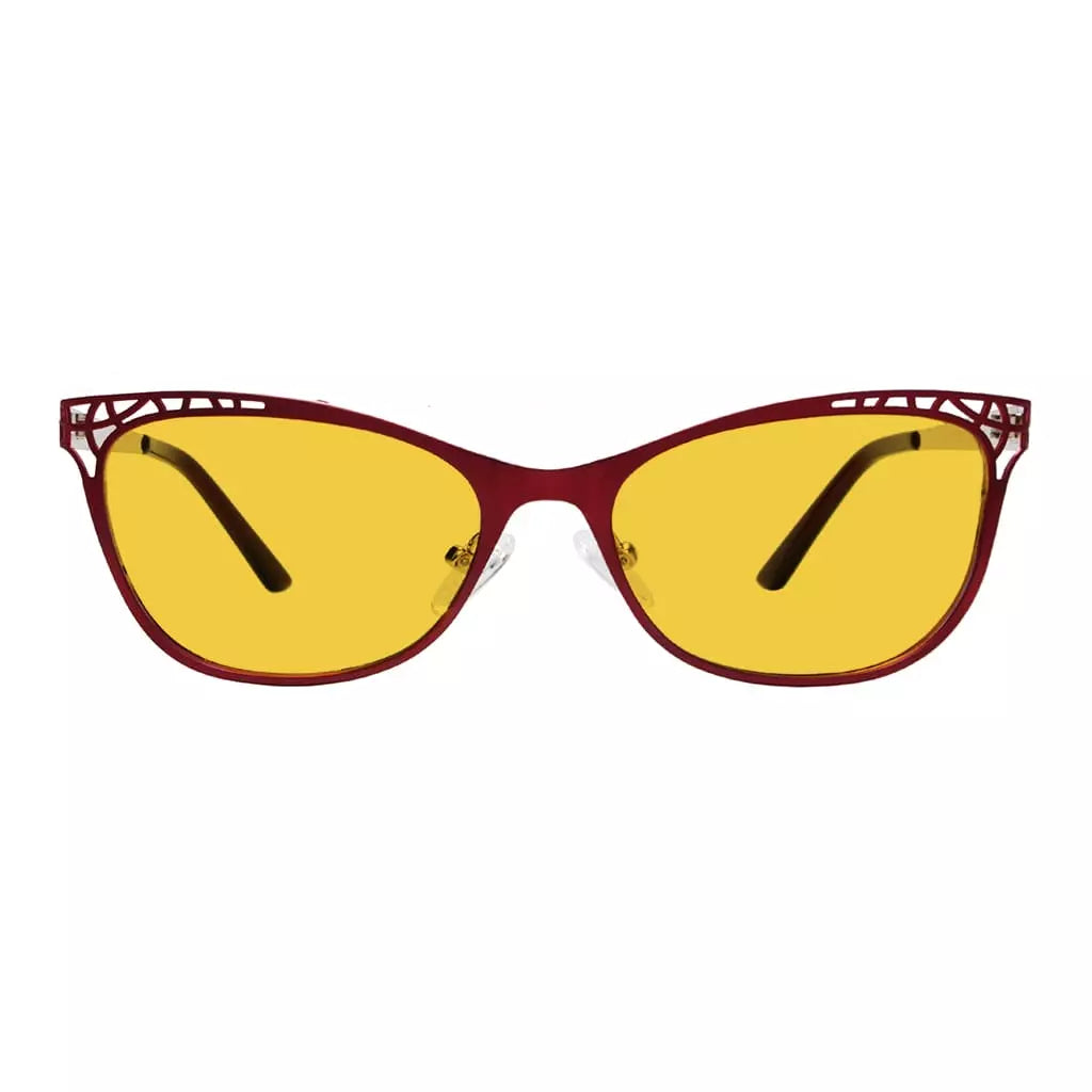 Cat-eye Blue Light Blocking Glasses Amber Tinted Women