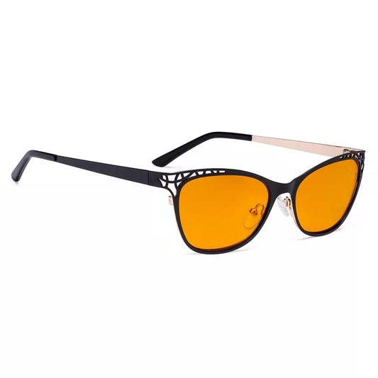 Cat-eye Blue Light Blocking Glasses Orange Tinted Women
