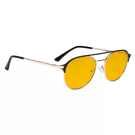 Pilot Blue Light Blocking Glasses Amber Tinted Women