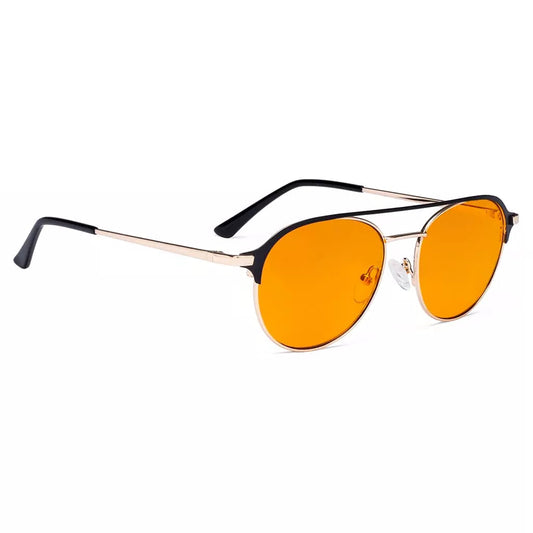 Pilot Blue Light Blocking Glasses Orange Tinted Women