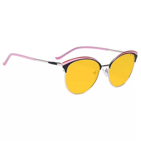 Cat-eye Blue Light Blocking Glasses Amber Tinted Women