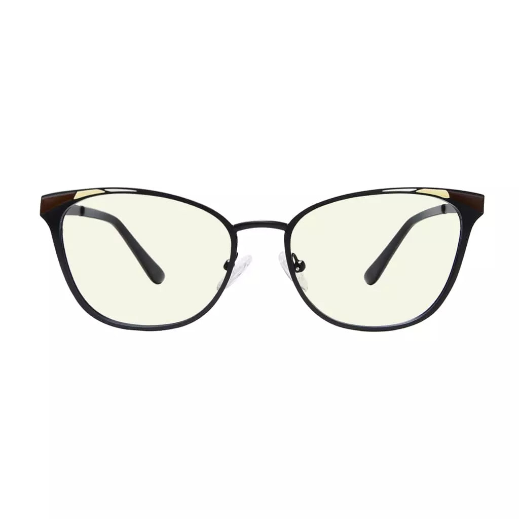 Light Yellow Tinted Butterfly Blue Light Blocking Glasses Women