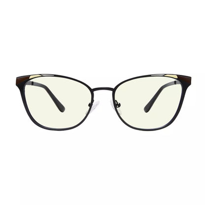 Light Yellow Tinted Butterfly Blue Light Blocking Glasses Women