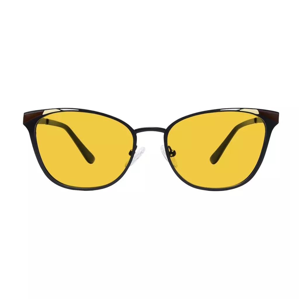 Amber Tinted Butterfly Blue Light Blocking Glasses Women