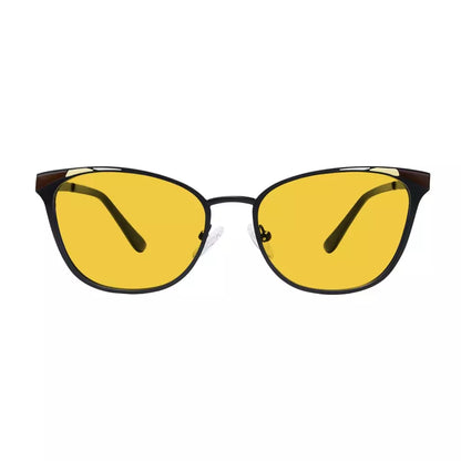 Amber Tinted Butterfly Blue Light Blocking Glasses Women