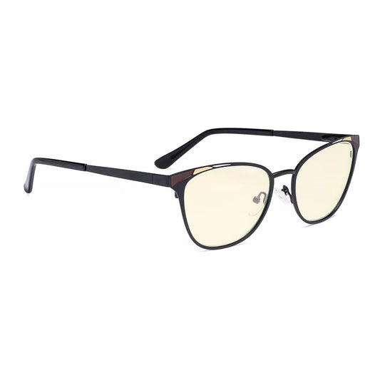 Yellow Tinted Butterfly Blue Light Blocking Glasses Women