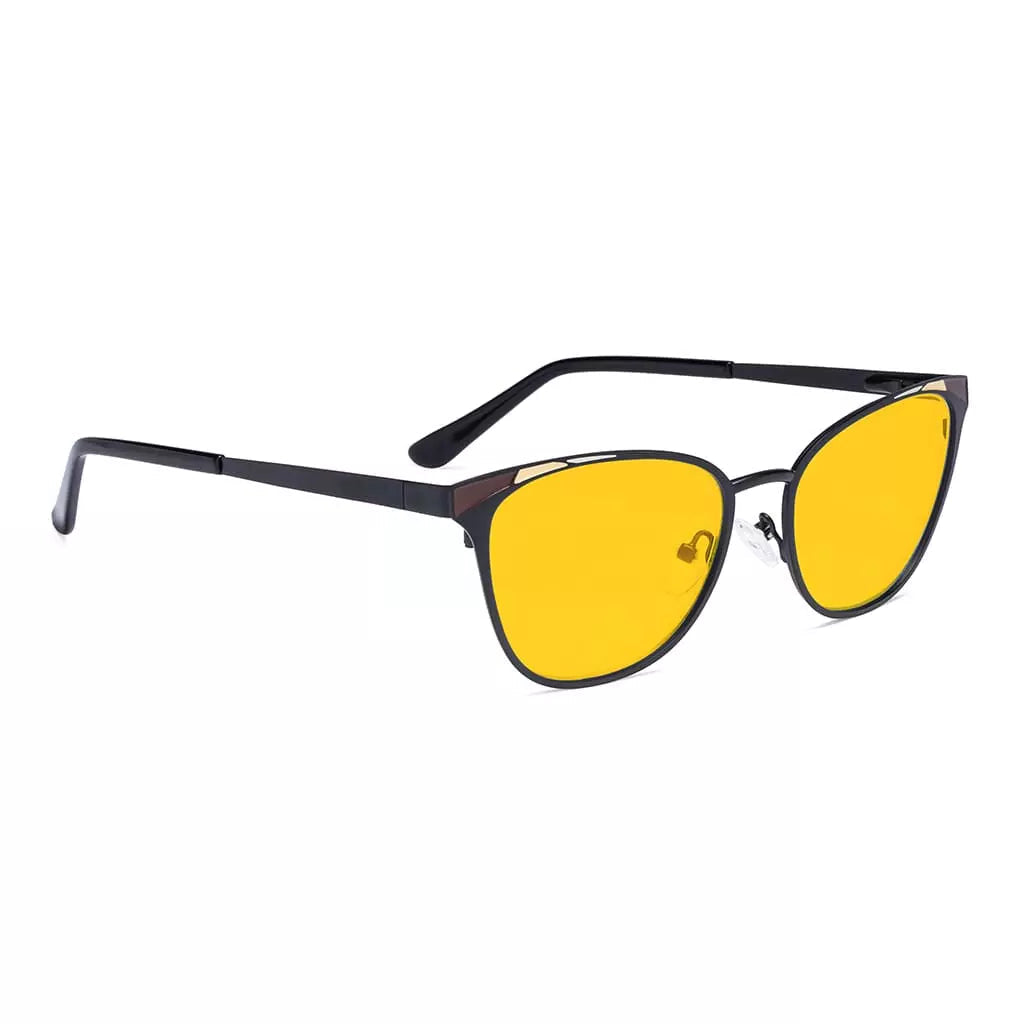 Amber Tinted Butterfly Blue Light Blocking Glasses Women