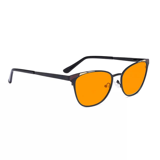 Orange Tinted Butterfly Blue Light Blocking Glasses Women