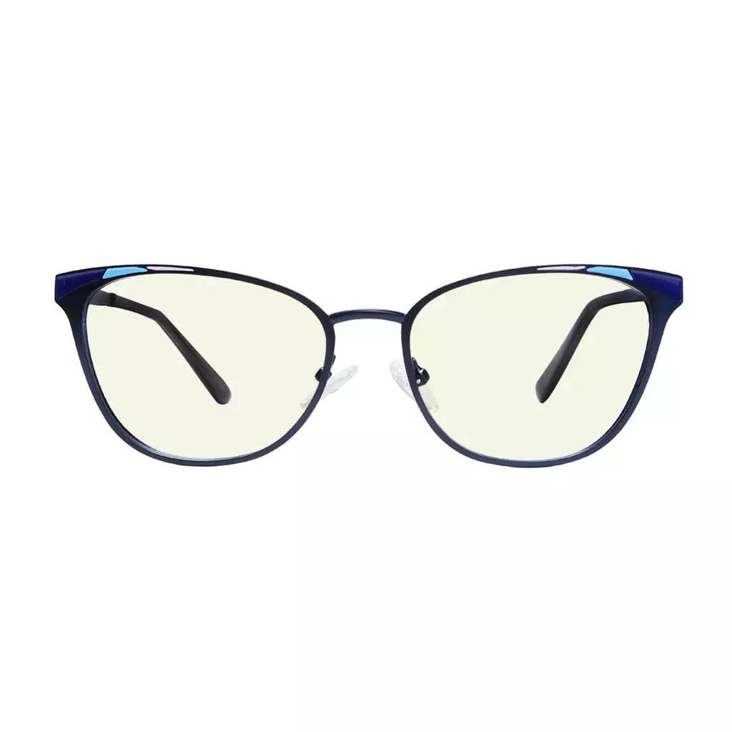 Light Yellow Tinted Butterfly Blue Light Blocking Glasses Women