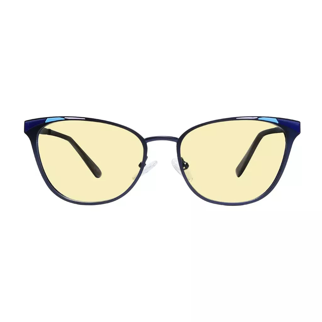 Yellow Tinted Butterfly Blue Light Blocking Glasses Women
