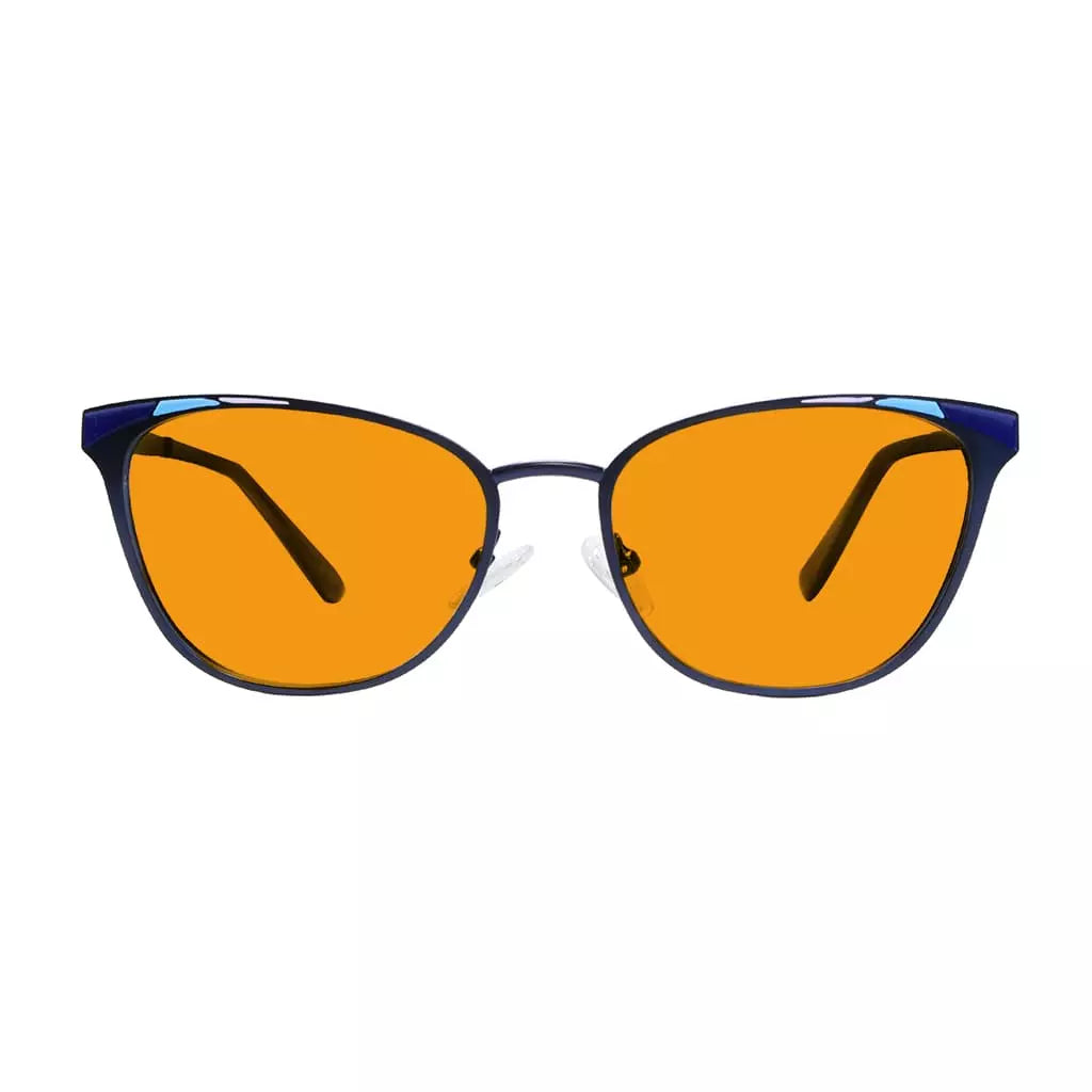 Orange Tinted Butterfly Blue Light Blocking Glasses Women