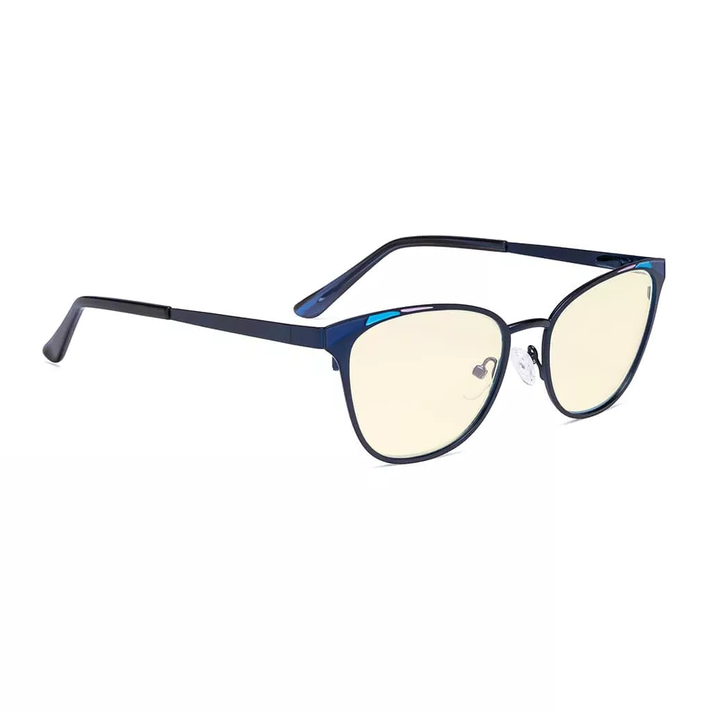 Yellow Tinted Butterfly Blue Light Blocking Glasses Women