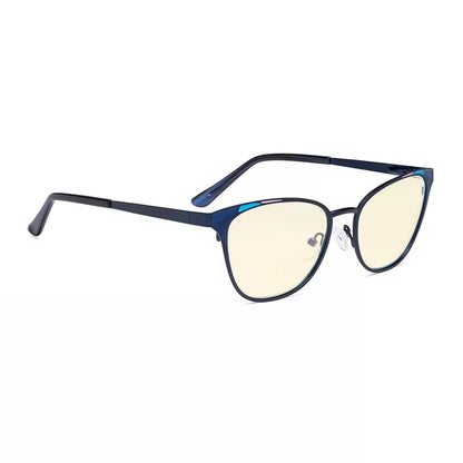 Yellow Tinted Butterfly Blue Light Blocking Glasses Women