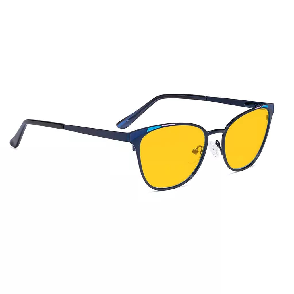 Amber Tinted Butterfly Blue Light Blocking Glasses Women