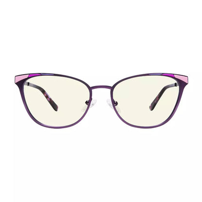 Light Yellow Tinted Butterfly Blue Light Blocking Glasses Women