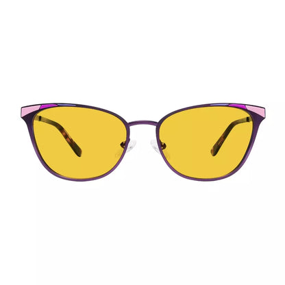 Amber Tinted Butterfly Blue Light Blocking Glasses Women